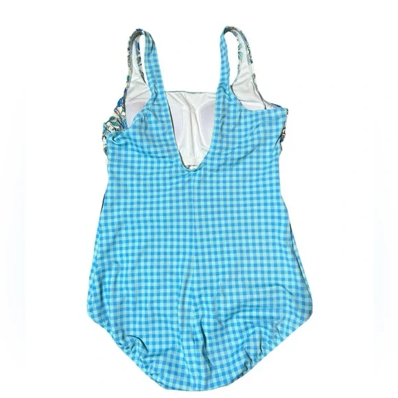 Lands' End Womens Scoop Neck Soft Cup Tugless One Piece Size 12 - Picture 3 of 5